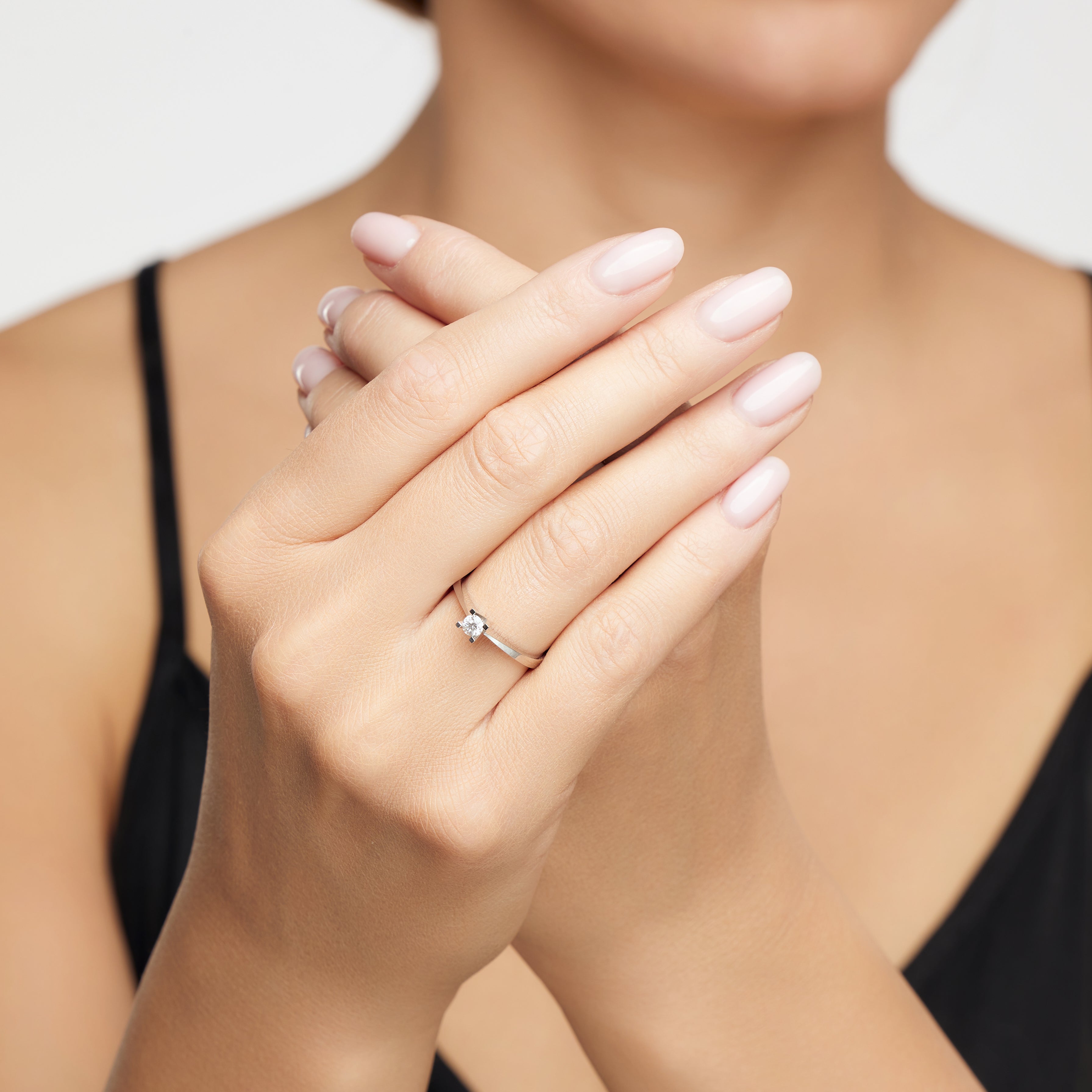 Diamond ring - 'Éclat' diamond ring in 18k solid white gold
