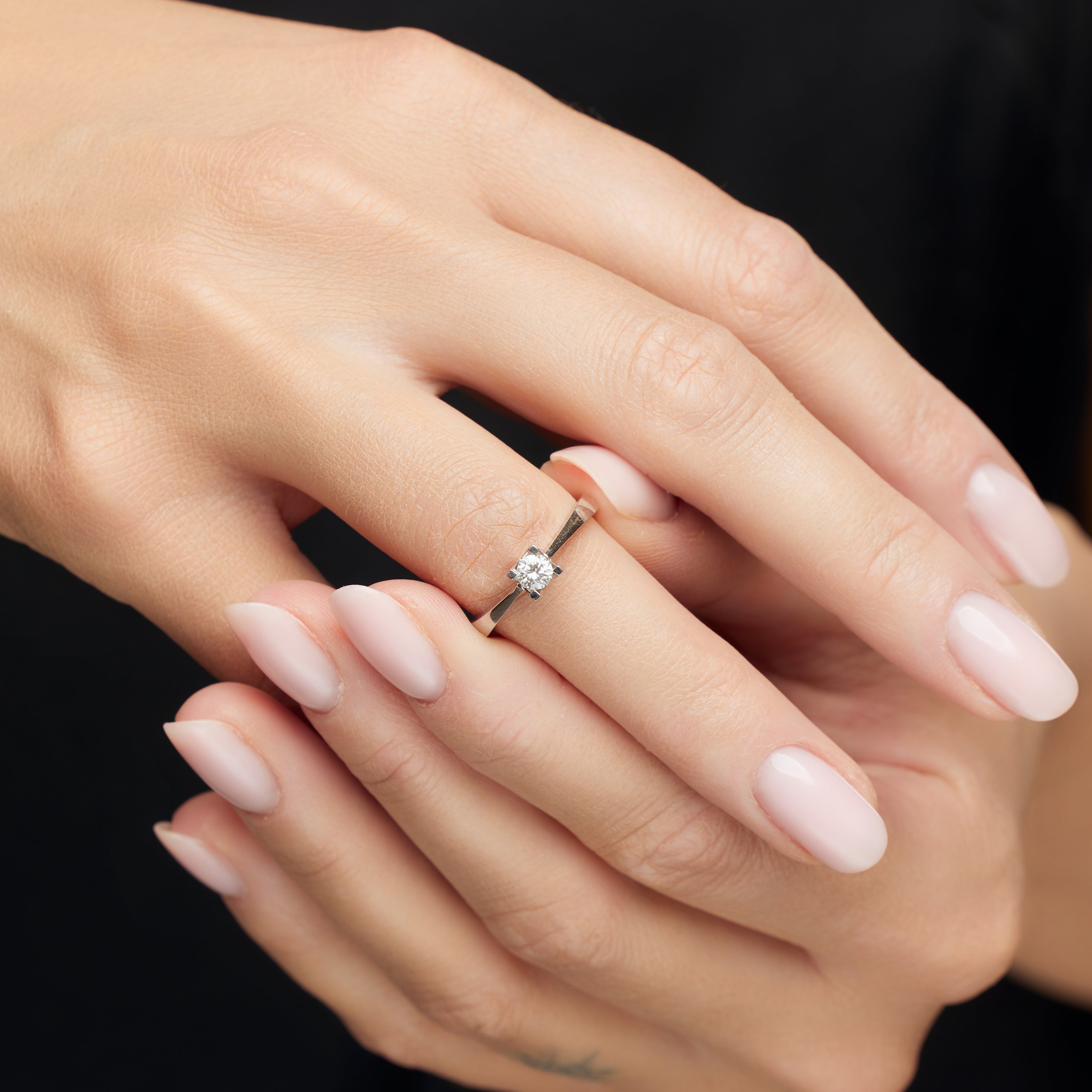 Diamond ring - 'Éclat' diamond ring in 18k solid white gold