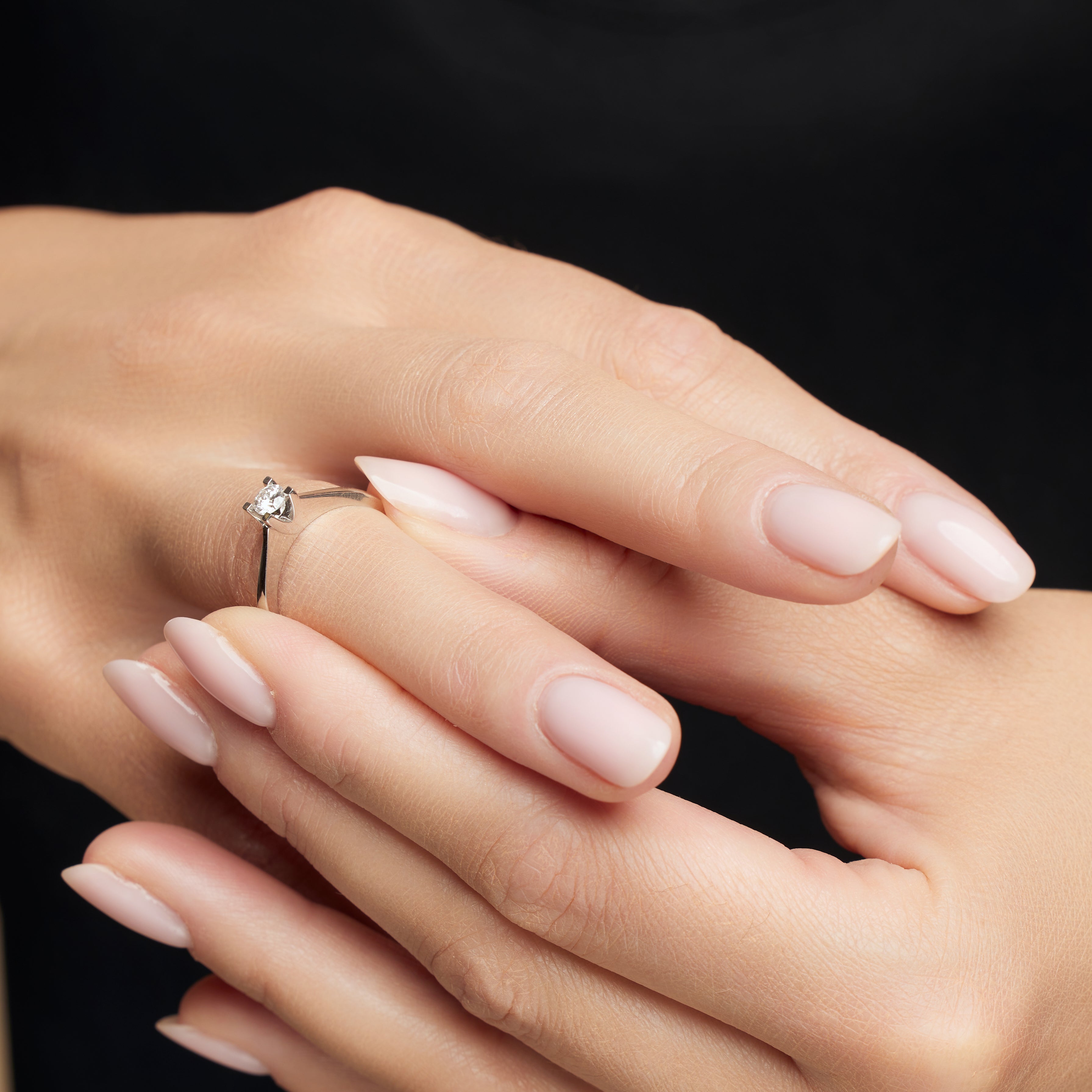 Diamond ring - 'Éclat' diamond ring in 18k solid white gold