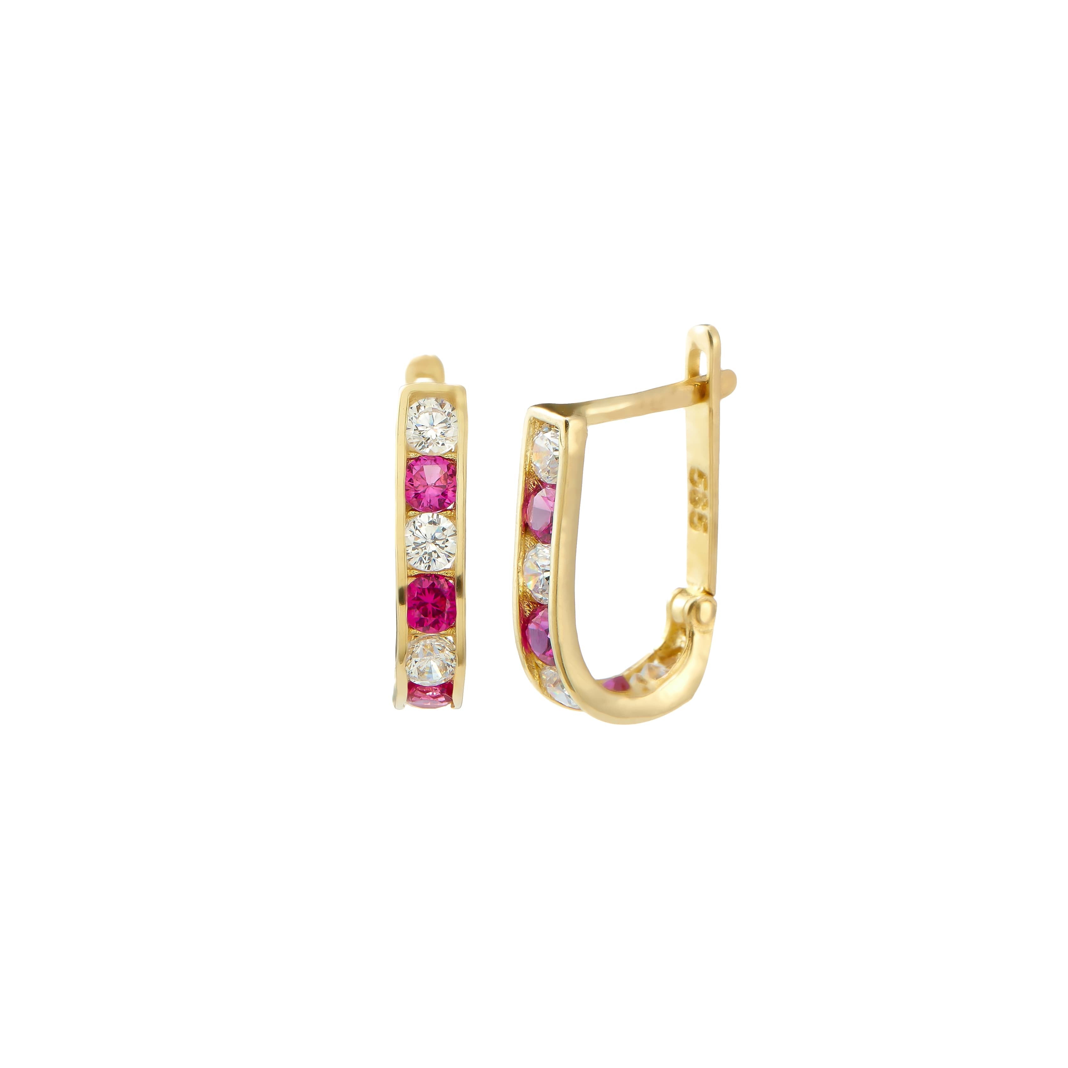 14k Yellow Gold Children Earrings - CER112