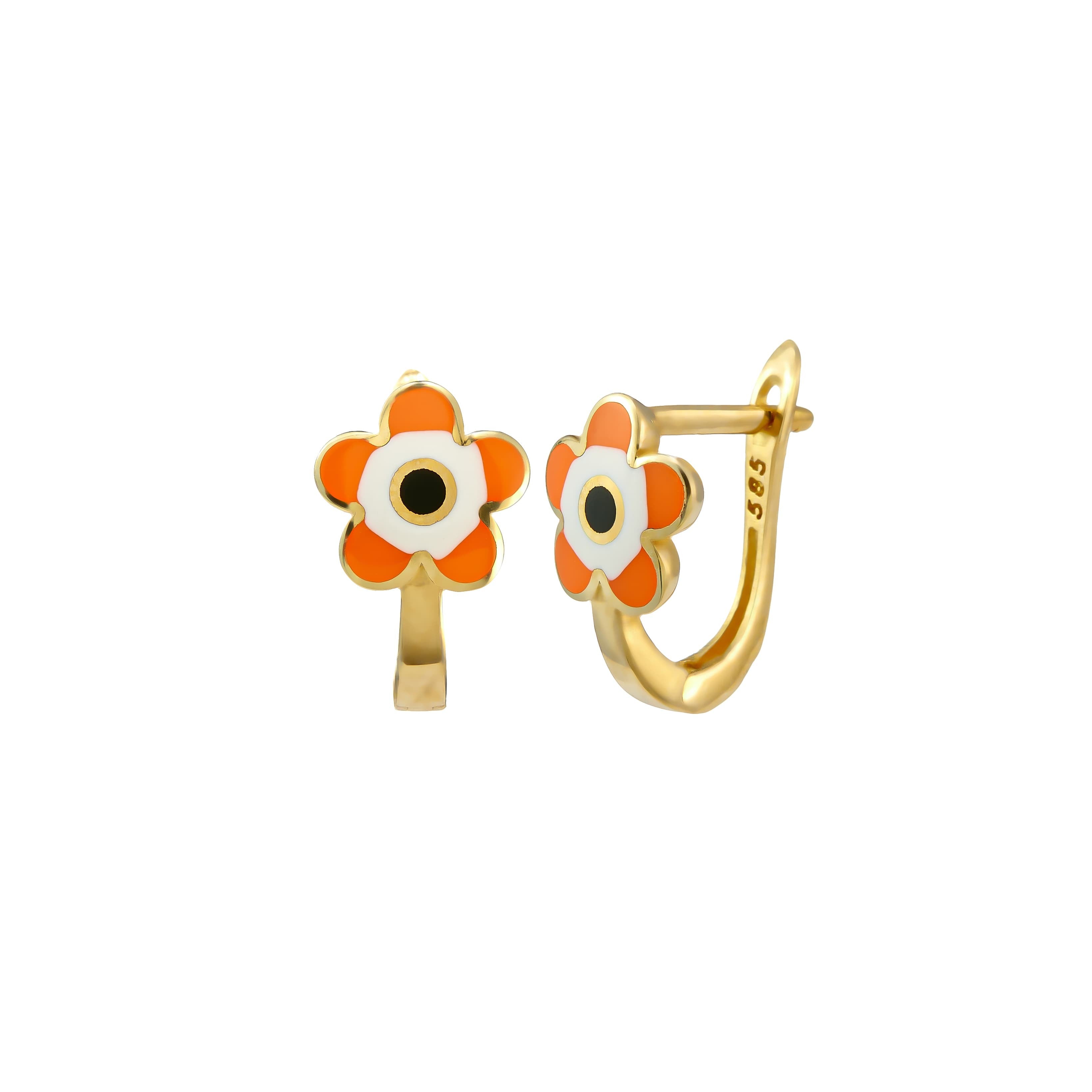 14k Yellow Gold Children Earrings - CER114