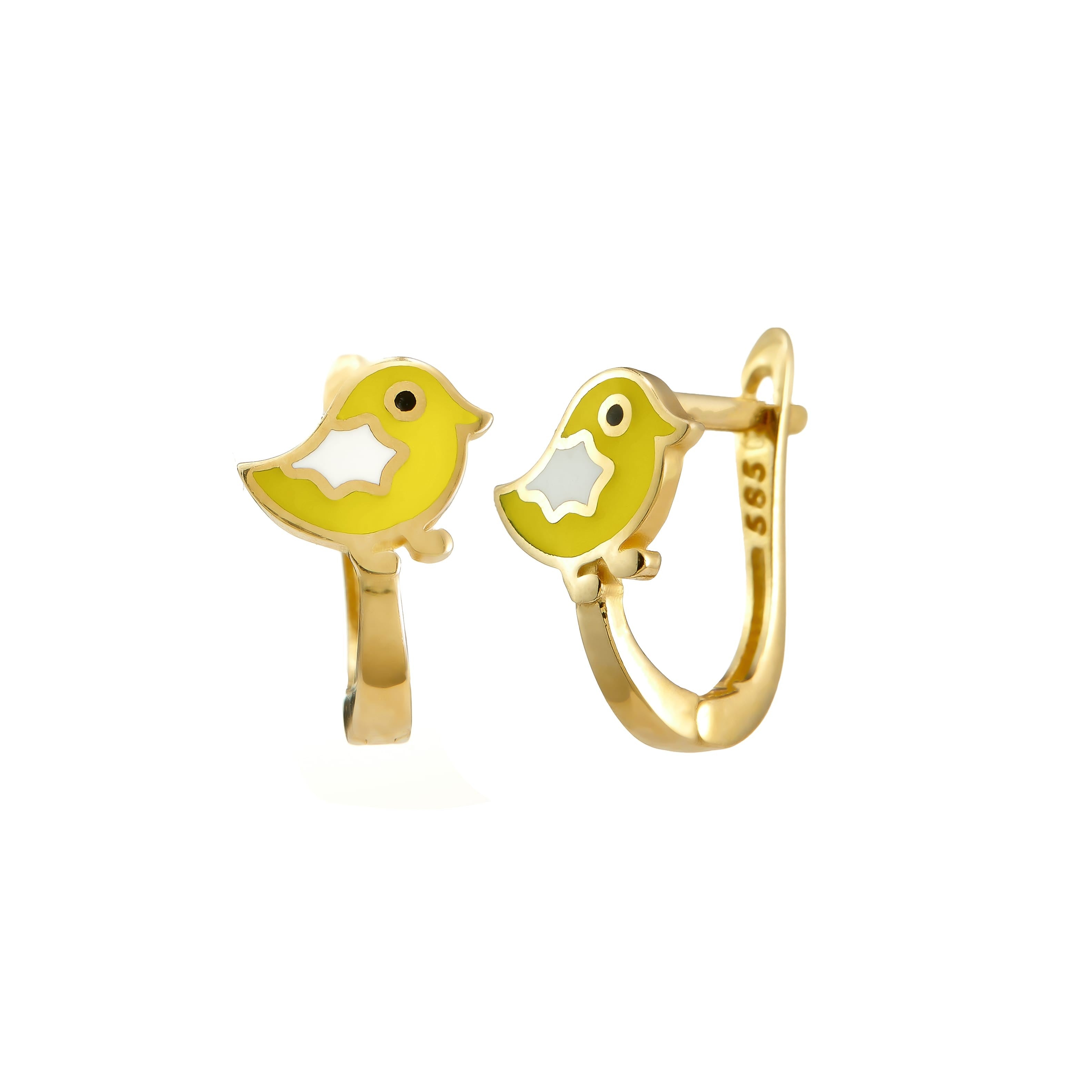 14k Yellow Gold Children Earrings - CER117