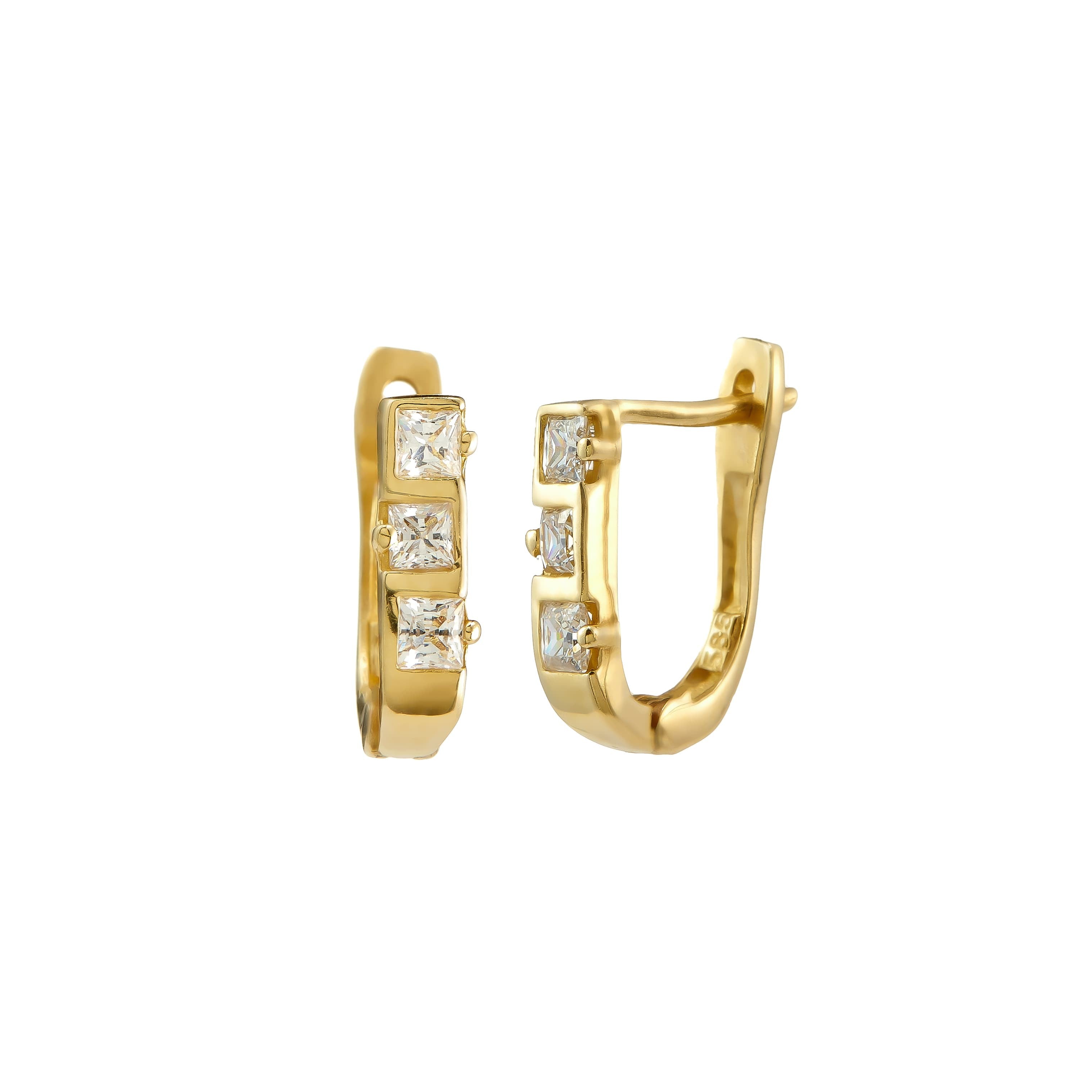 14k Yellow Gold Children Earrings - CER120
