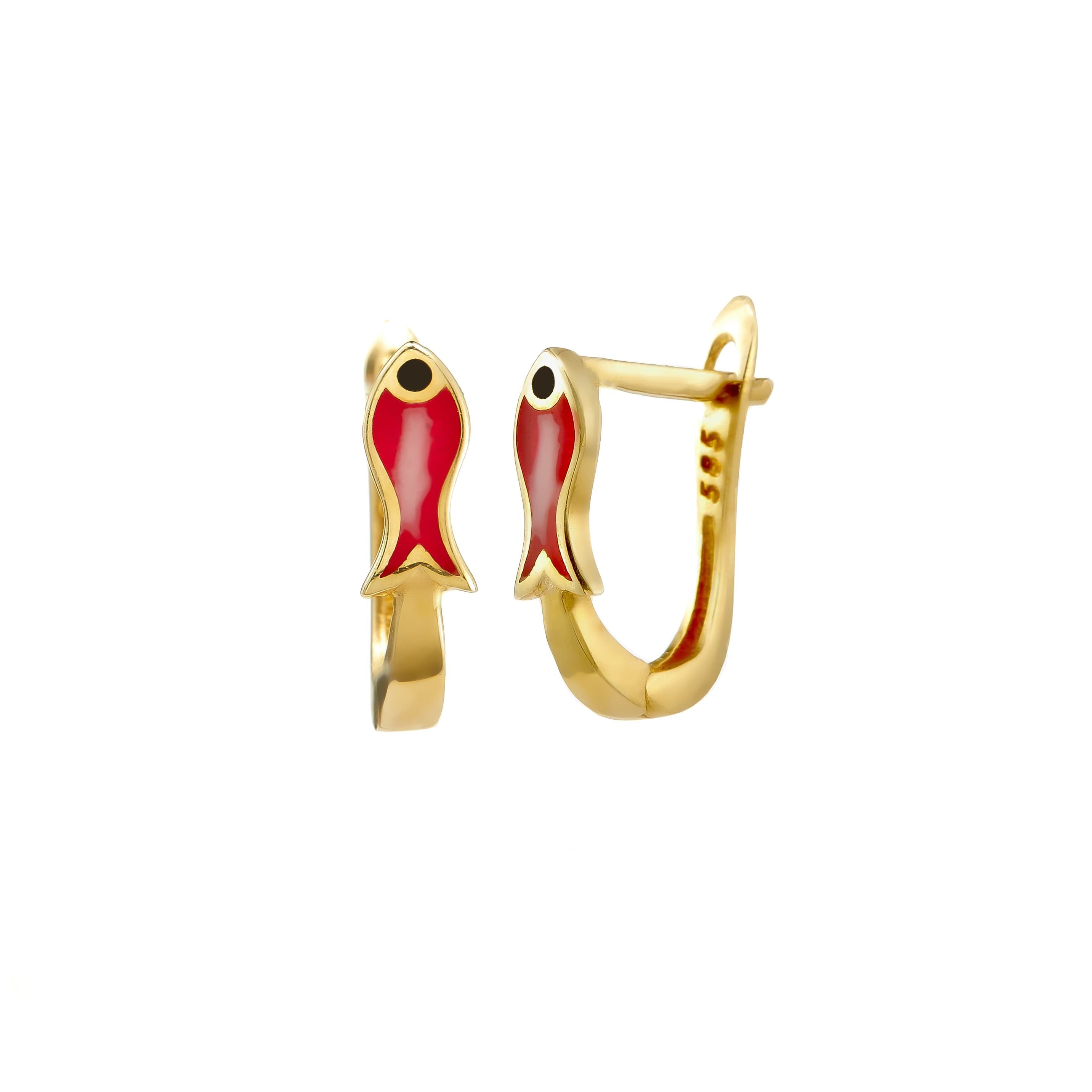 14k Yellow Gold Children Earrings - CER121