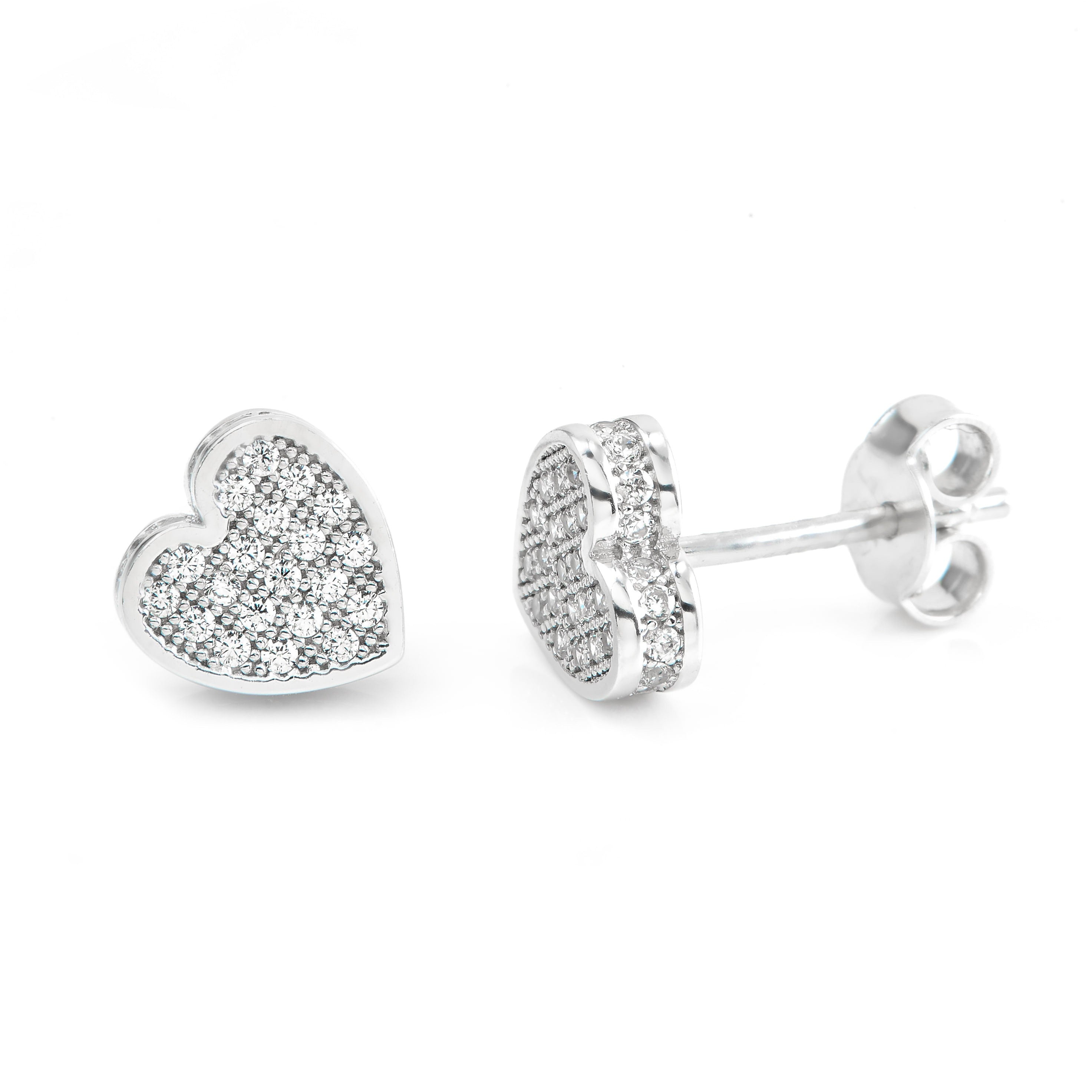 14k White Gold Earrings - CER092