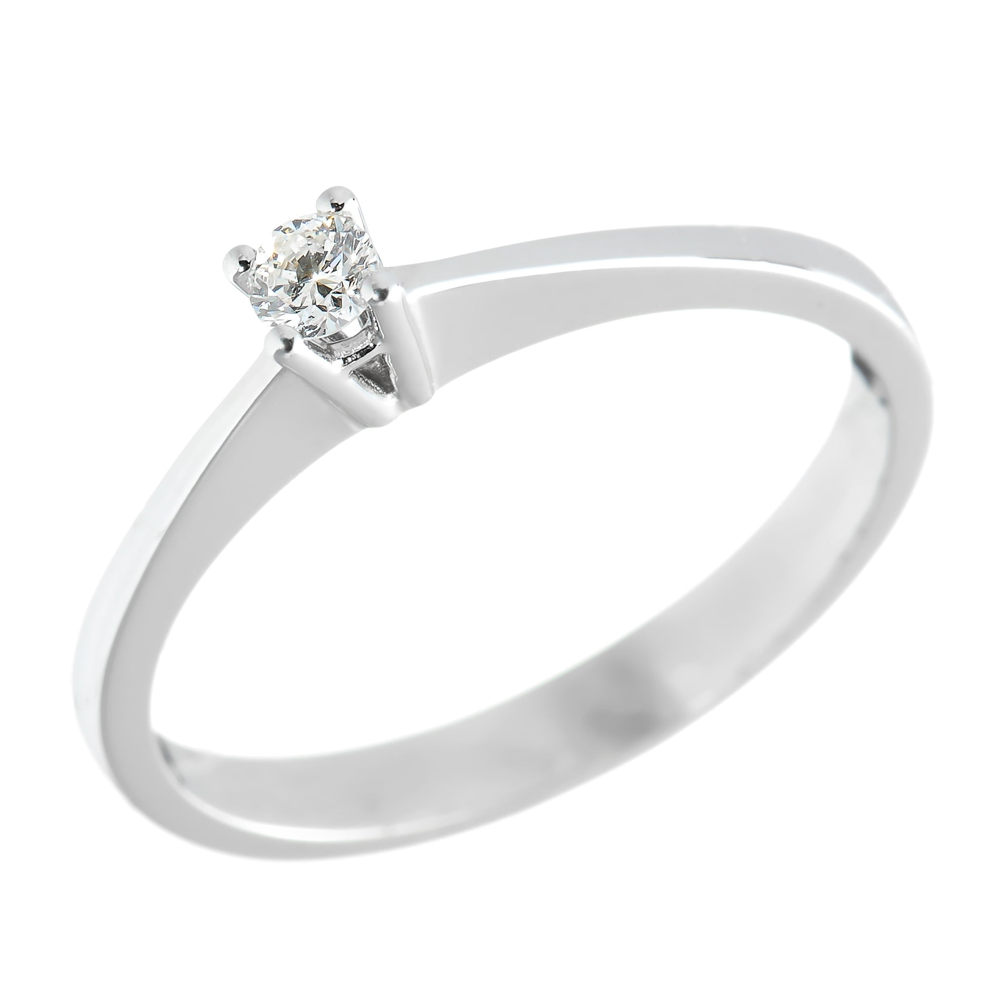 Diamond ring - 'Éclat' diamond ring in 18k solid white gold