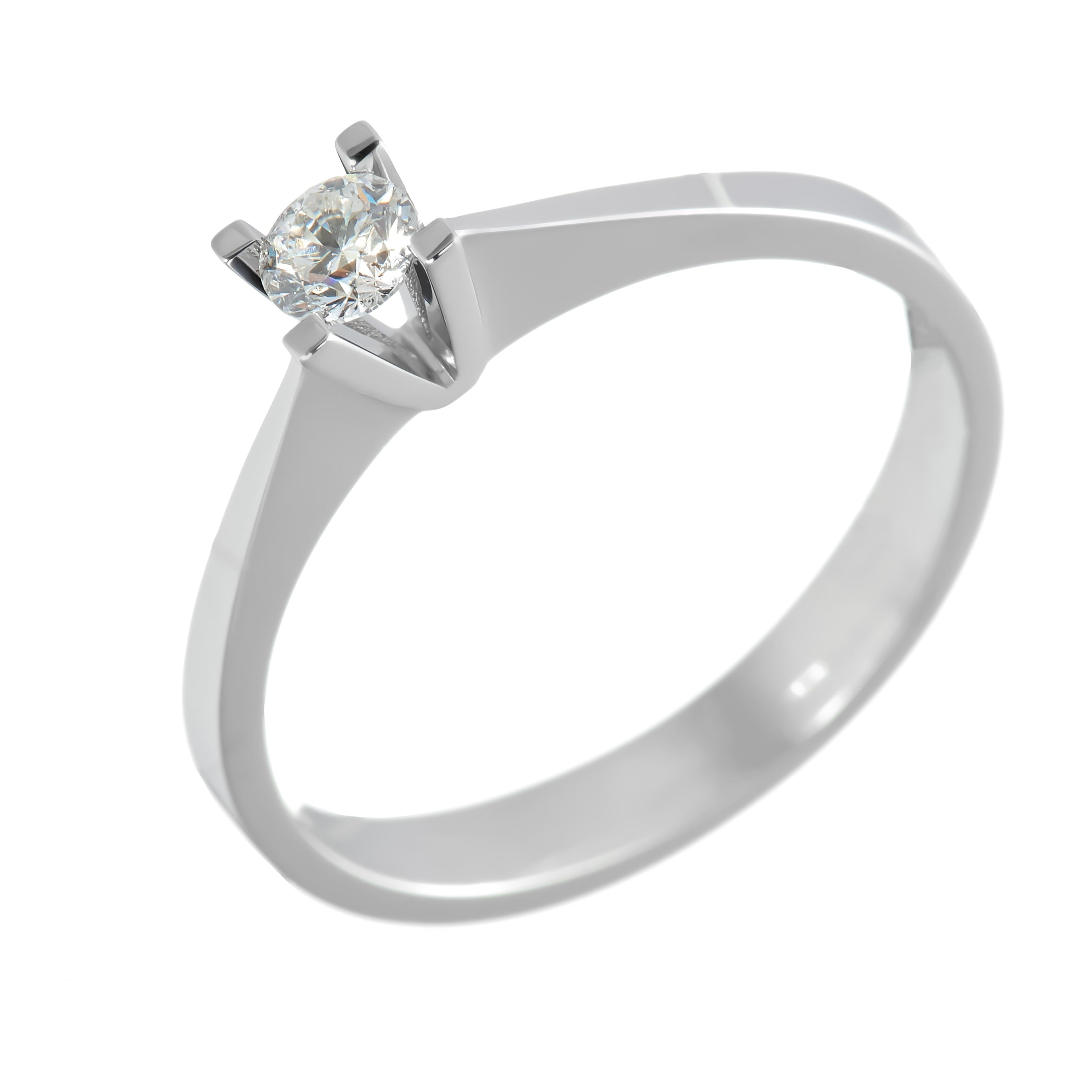 Diamond ring - 'Éclat' diamond ring in 18k solid white gold