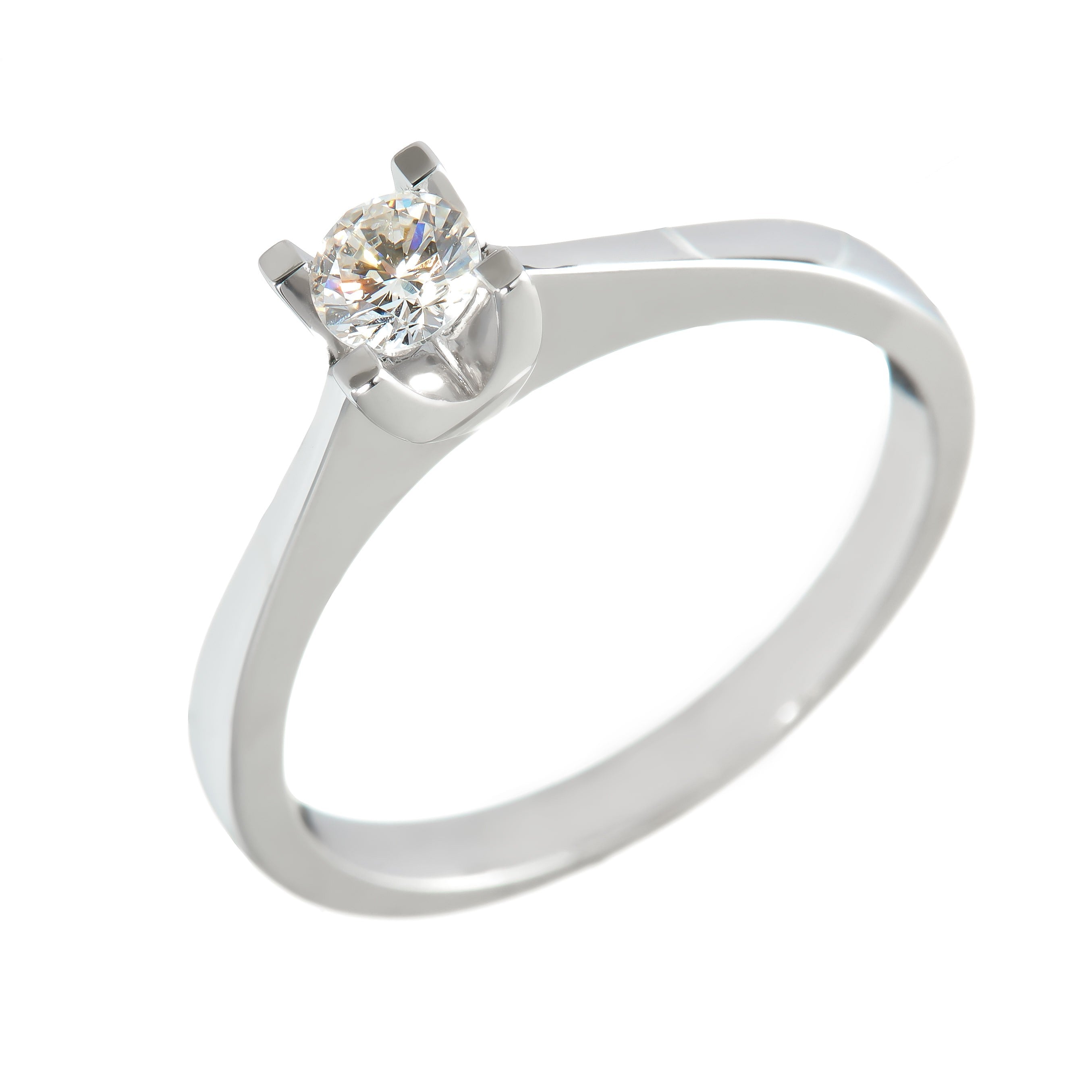 Diamond ring - 'Éclat' diamond ring in 18k solid white gold
