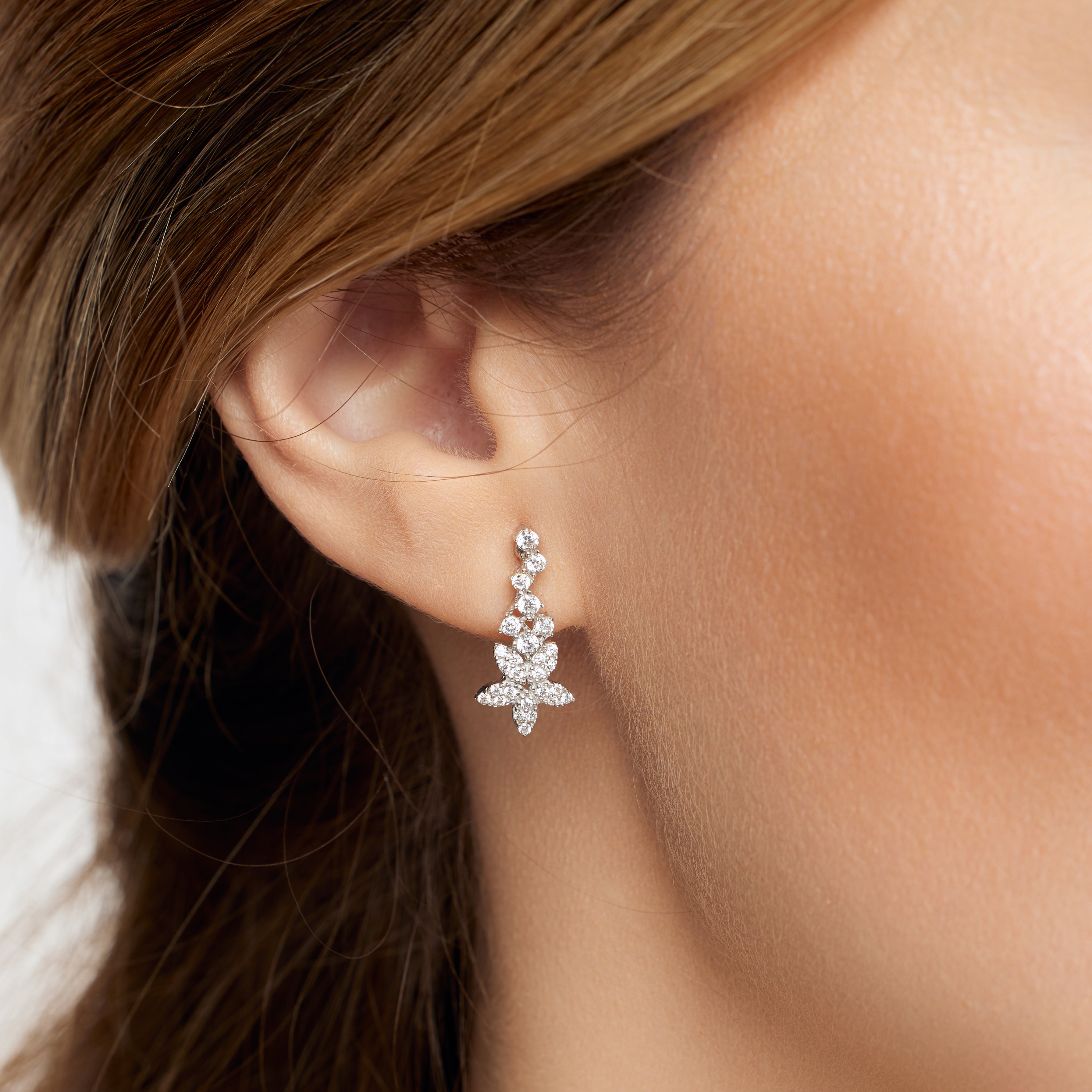 18K White Gold Earrings