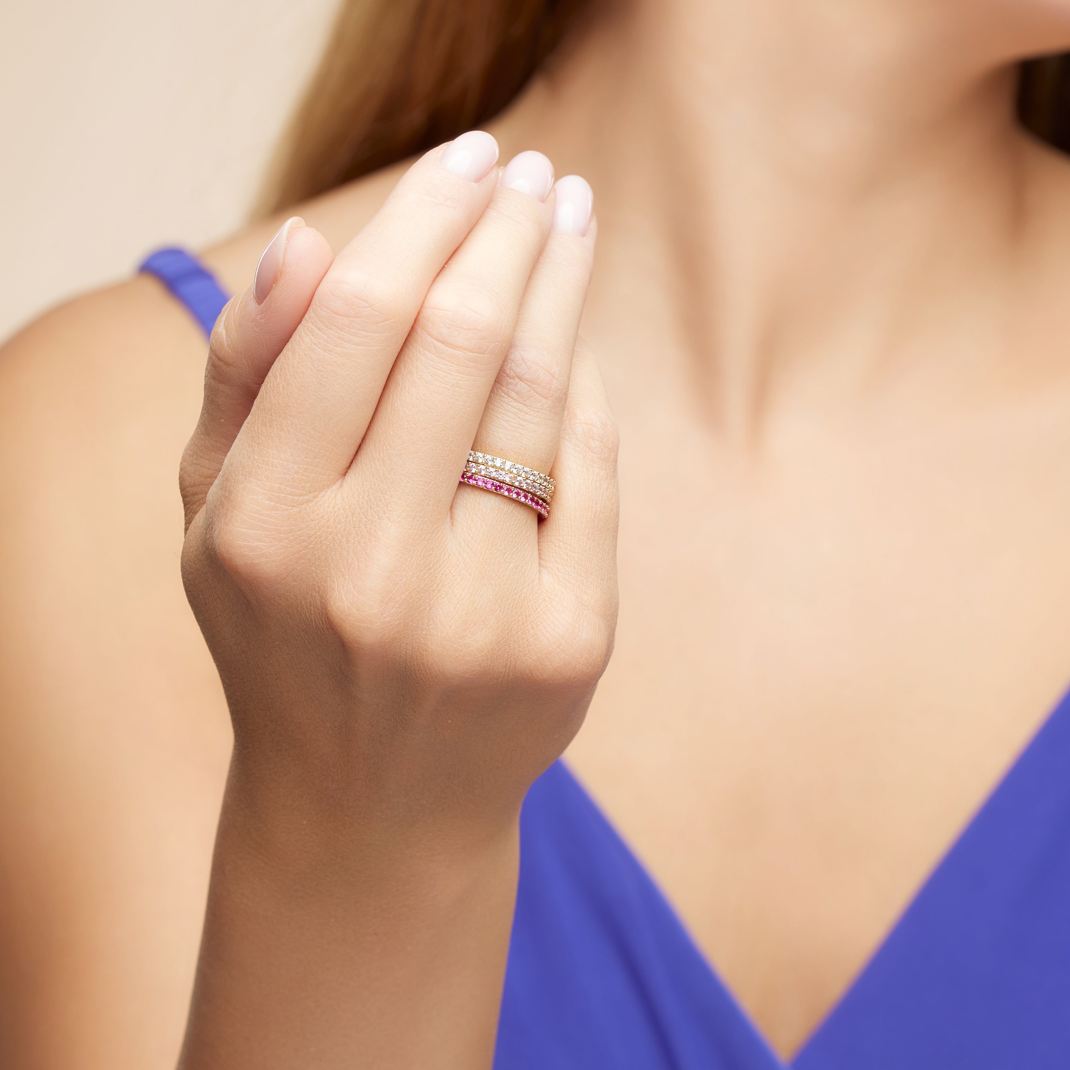 14K Yellow Gold Eternity Ring