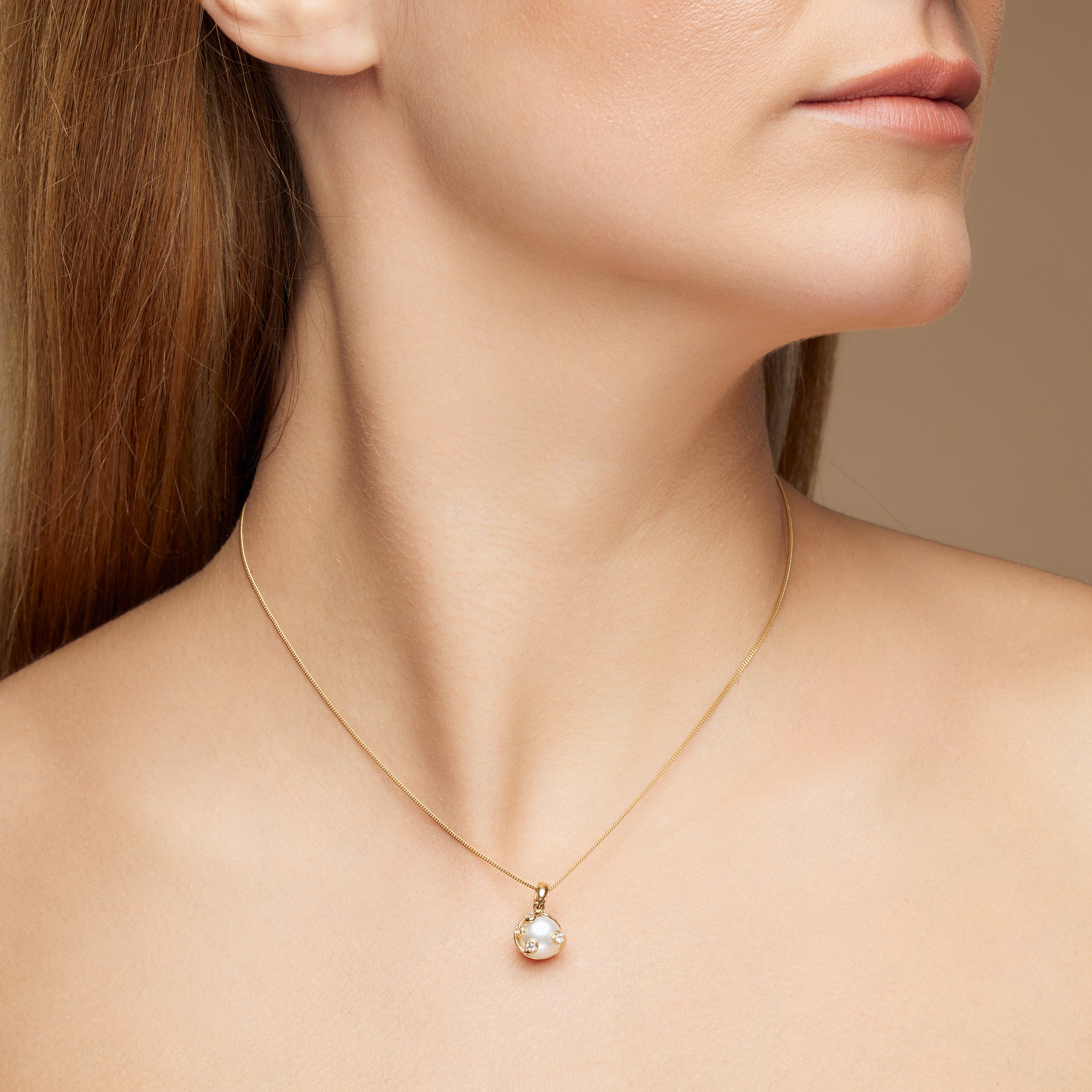 14K Yellow Gold Pendant with Culture Pearl