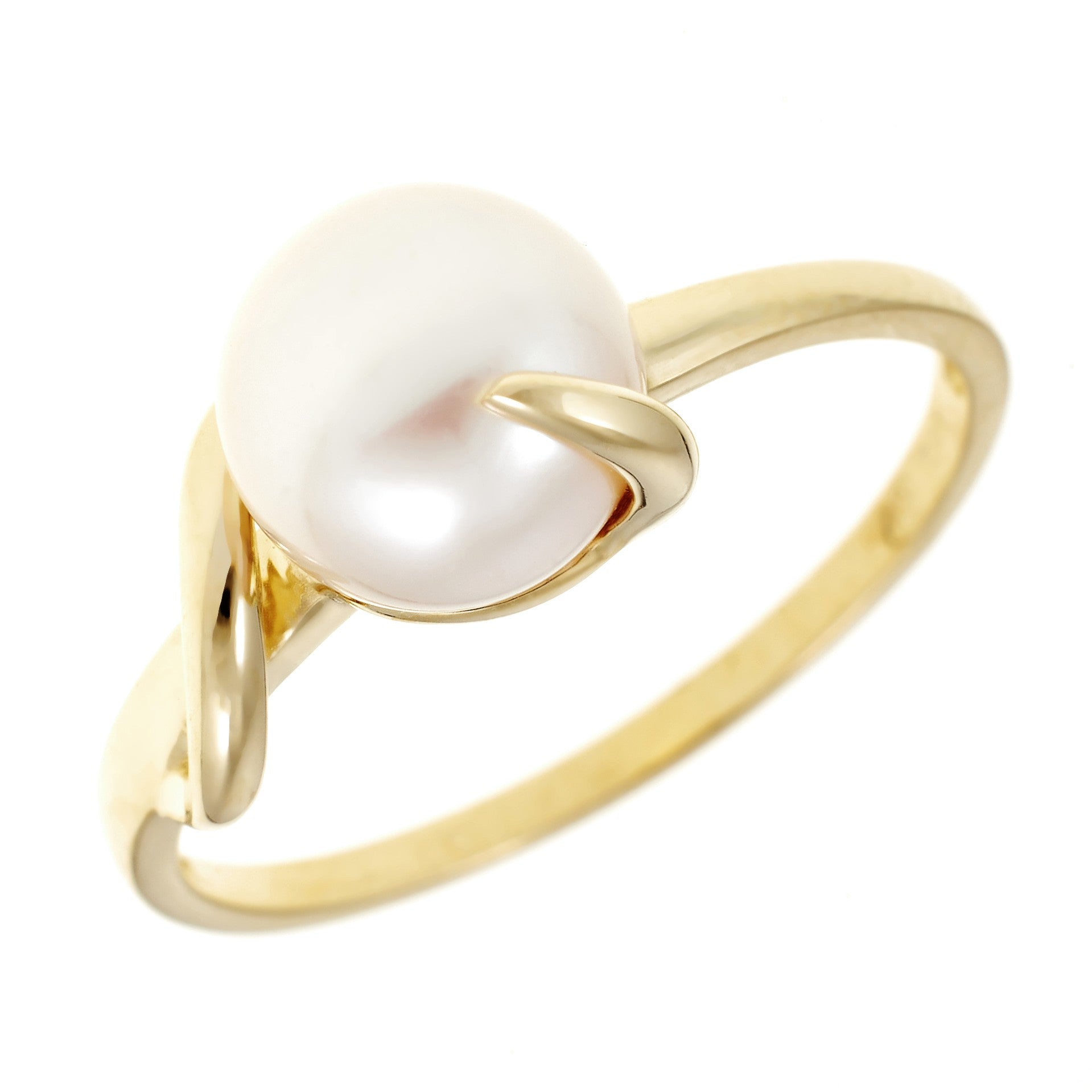 14K Yellow Gold Ring with Culture Pearl