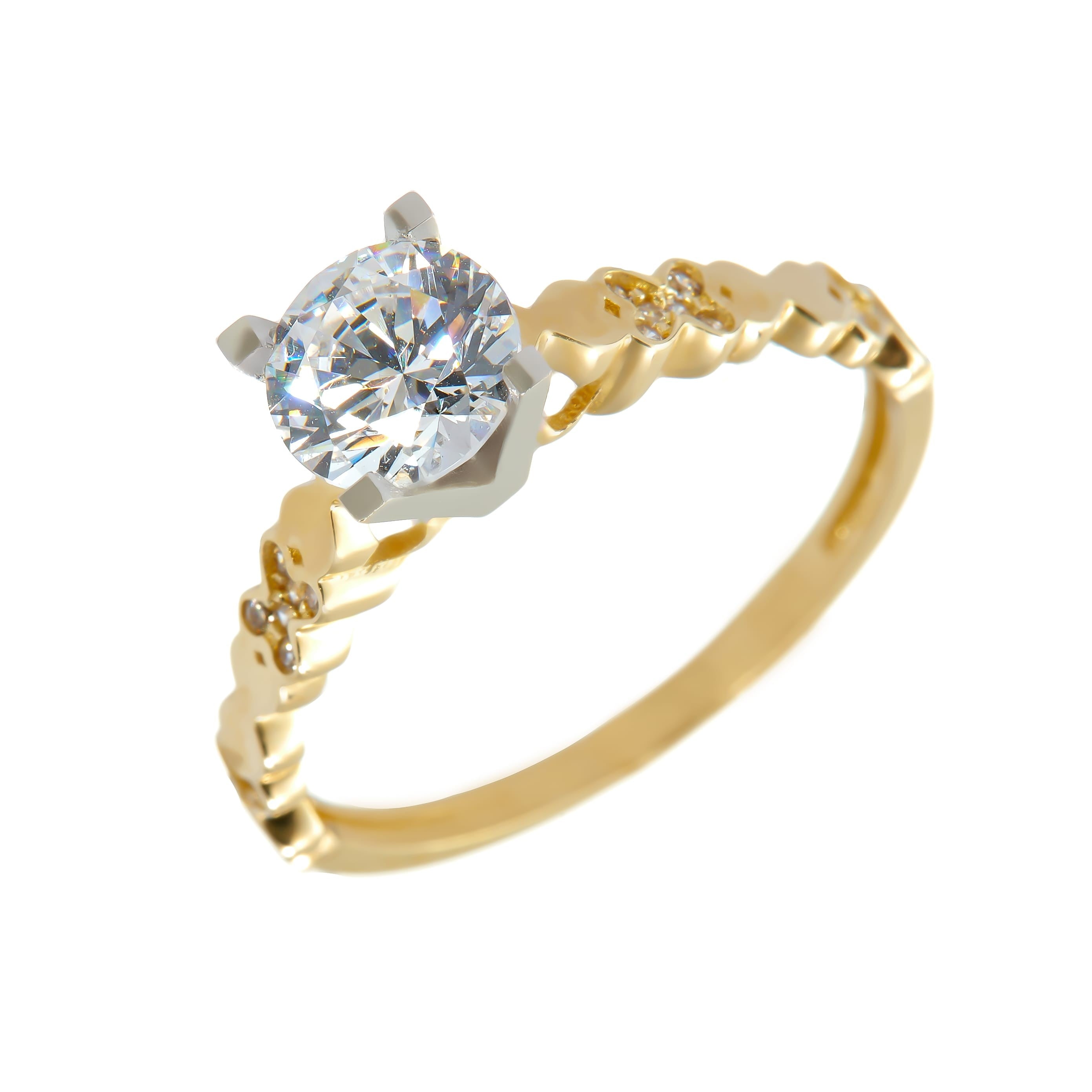 Ring aus gelbgold und weißgold 14K IAU113